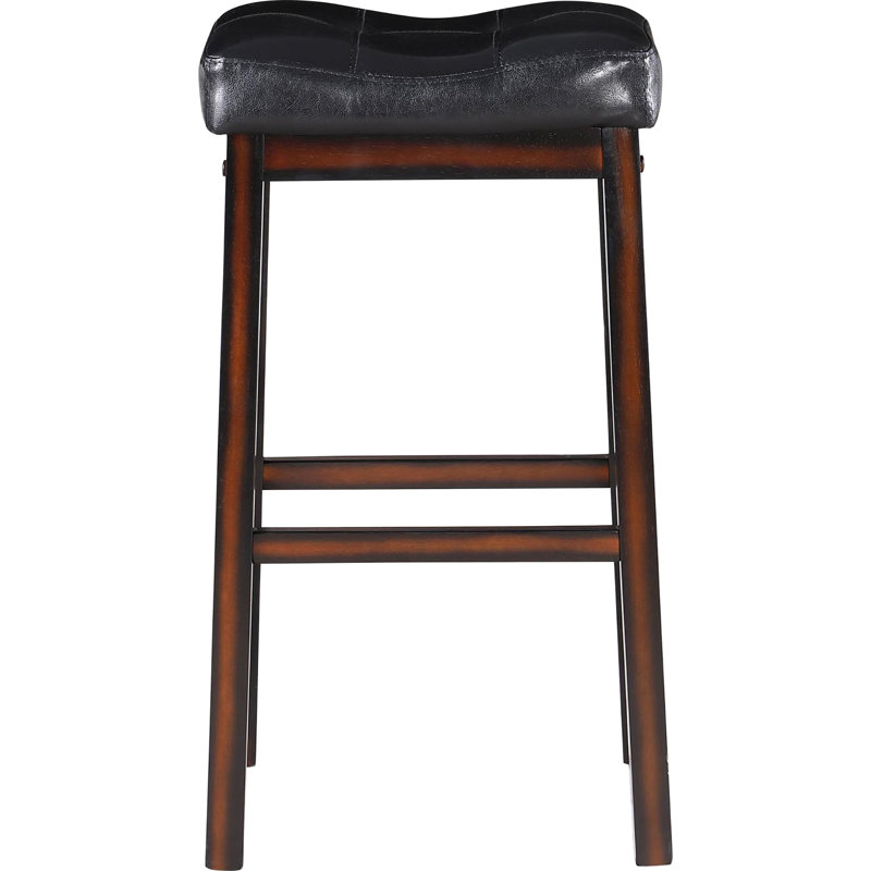 De 2 tabourets de bar noirs et cappuccino - Repose-pieds intégrés pour plus de confort, 2 tabourets de collection, 10,5 po de largeur, 16,5 po de profondeur