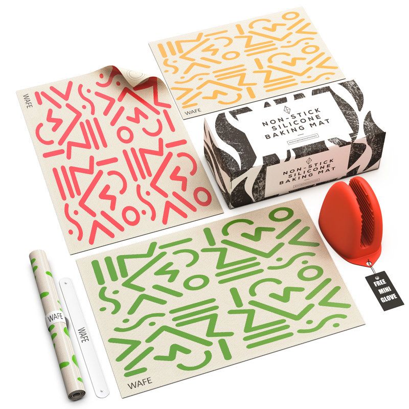 5 Piece Reusable Oven Liner and Baking Mat Set