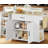 Mobile Kitchen Island Cart With Drop Leaf, Adjustable Shelves, Locking Wheels, Drawer And Towel Rack For Extra Storage And Workspace