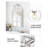 16 Inch 2-Light Farmhouse Vanity Light, Clear Glass Globe Shade, Brushed Nickel-67312455-67312452