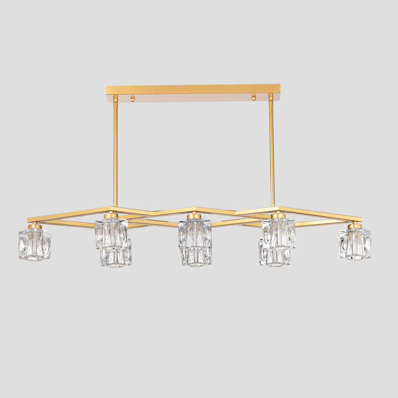 Cristal pour la cuisine - pièce décorative de style rétro en or industriel mat