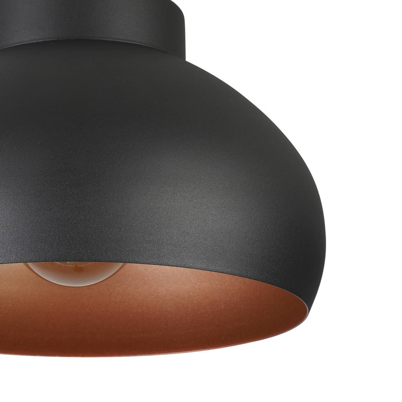 Jesseka Flush Mount, Black/Bronze