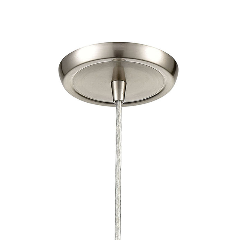 Luminaire suspendu 1 lumière de 5 po Sutter Creek - Nickel satiné, H 10 po x l 5 po x P 5 po, Gris, 100 W
