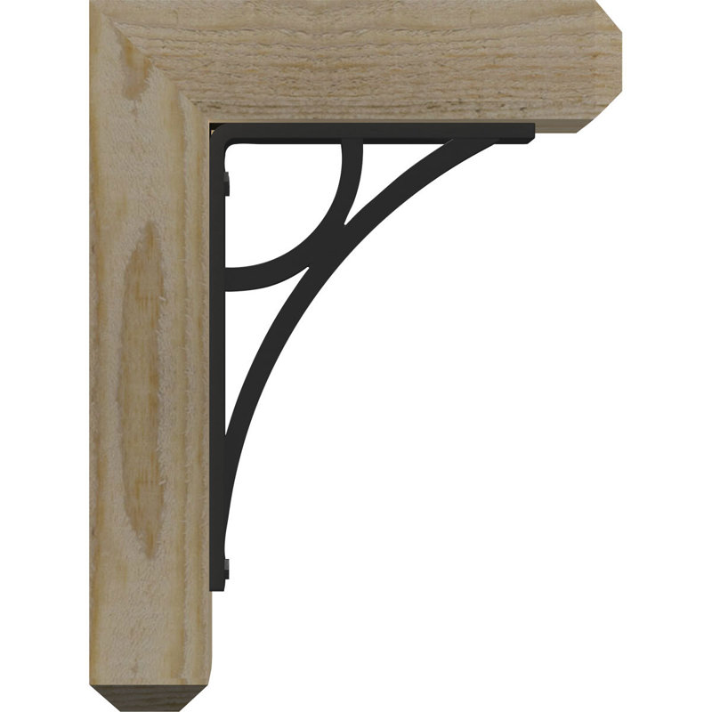 Support triple Ironcrest de 4 po Galveston, H 16 po x P 14 po, Sapin de Douglas de l 3 1/2 po x T 2 po (lisse)