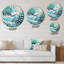 Horloge murale Oceanic Collage III - Collages abstraits-101236599