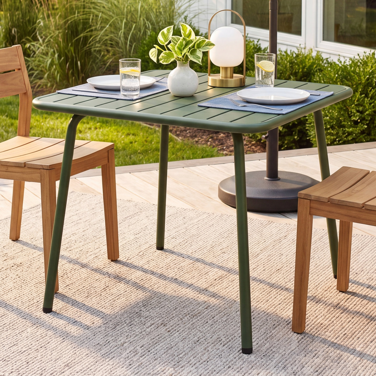Winnipeg 32" Patio Dining Table, Green