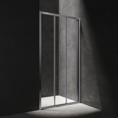 Bridgeway 900mm W x 1850mm H Single Added Framed Shower Door with Glass