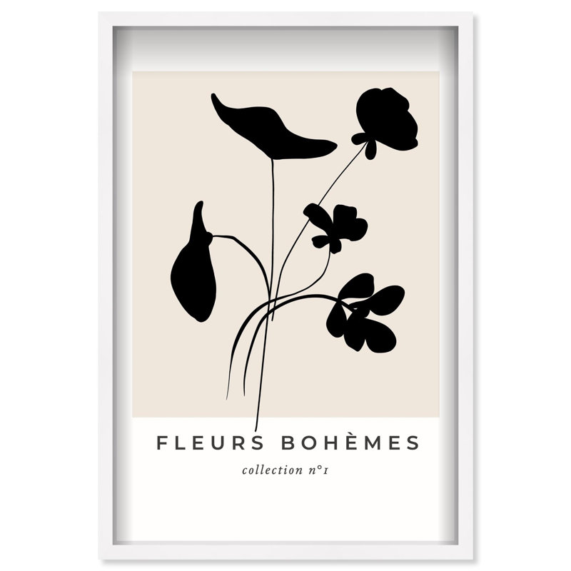 Oliver Gal Bohemian Blossoms I Floral and Botanical - Luxury Shadowbox Framed Wall Art, 31" H x 21" W, White