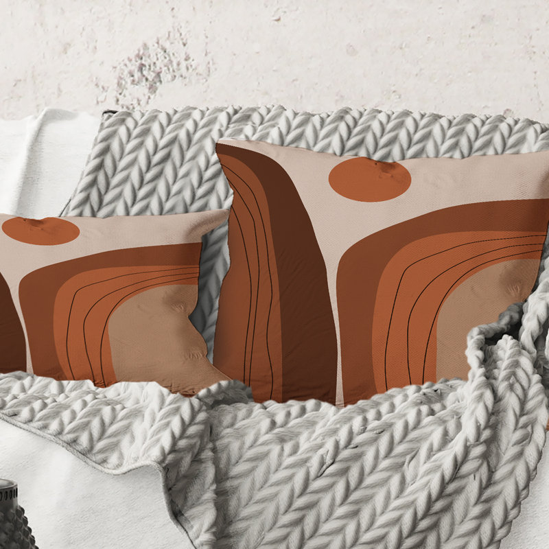 Abstract Throw Pillow, 18" x 18"