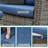Patio Glider Swivel Rocker Set: 3Piece Patio Furniture Sets, 360° Swivel Rocking Chairs With Ottoman, Rust-Resistant Cushion -Perfect For Backyard/Deck/Porch/Balcony Decors- Gray Wicker, Blue Cushion(1Chair+1Ottoman+1Table)