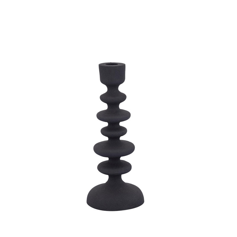 Aluminium Candelabra, Black, 31cm H x 12cm W x 12cm D