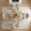 Ensemble de salle à manger 5 pièces avec table à piédestal moderne 46 po et chaises demi-tonneau rembourrées-123843096