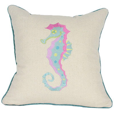 Archipelago Seahorse Throw Pillow