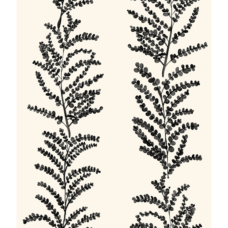 Yuki Osada Floral Wallpaper Double Roll, Black/Cream