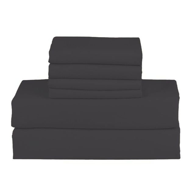 Hotel Luxurious Bamboo Blend Deep Pockets Breathable Cooling Bed Sheet Set 2000 Series, Queen Sheet Set + 4 Pillowcases