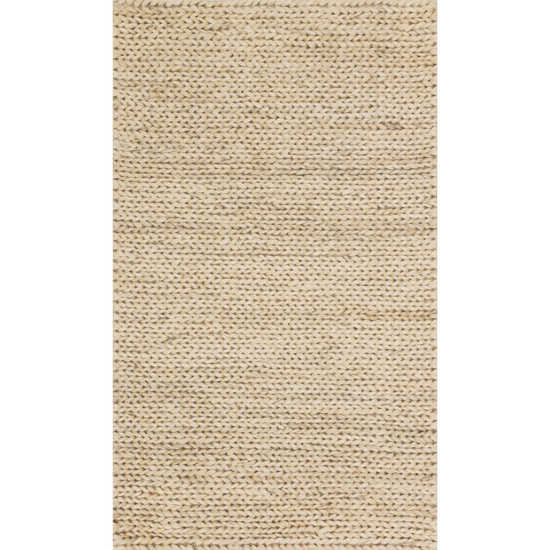 Tapis ivoire tressé à la main Barta, Tapis de couloir 2 pi x 5 pi