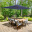 Parasol de patio rectangulaire - Parasol à manivelle 10 pi avec bouton-poussoir inclinable pour meubles d'extérieur, terrasse, jardin ou piscine par Pure Garden (Marine)-1752484759