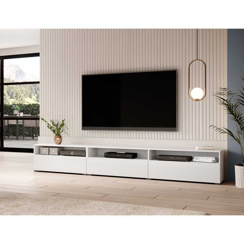 Carlotta Unfinished TV Stand for TVs up to 78", White