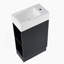 Meuble-lavabo 18,6 po avec lavabo, meuble-lavabo avec tablette à deux niveaux, orientation gauche ou droite, noir (WF308491 nouvelle couleur)