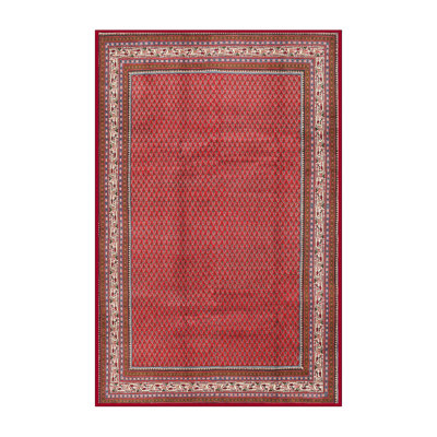 Tapis oriental multicolore tissé à la machine Oriental