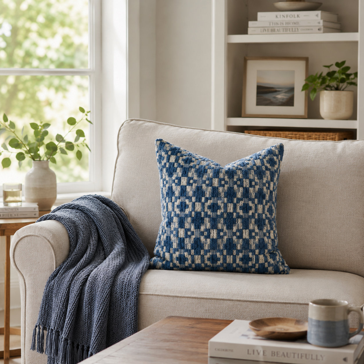 Fraser Throw Pillow, 20x20, Royal