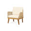 Fauteuil club en bois d'acacia tressé Annisa