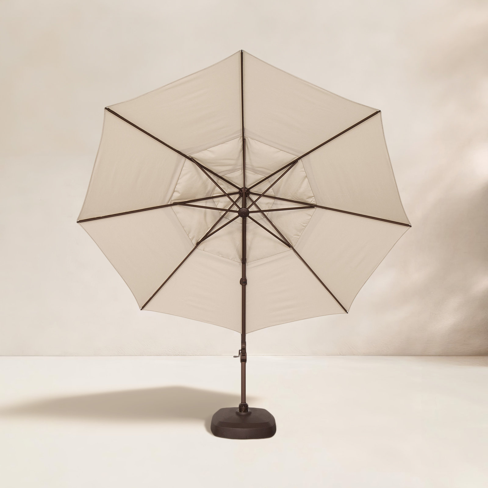 11.5' Sunbrella® Cantilever Umbrella, Bronze, Cast Silver Sunbrella®