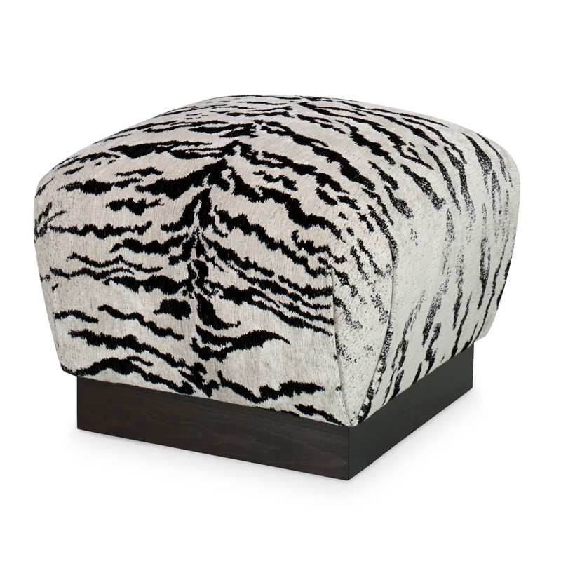 Tussock Square Ottoman, Amber, Maya Wheat Polyester Blend