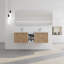 Meuble-lavabo avec lavabo, porte et tablettes-1125342870
