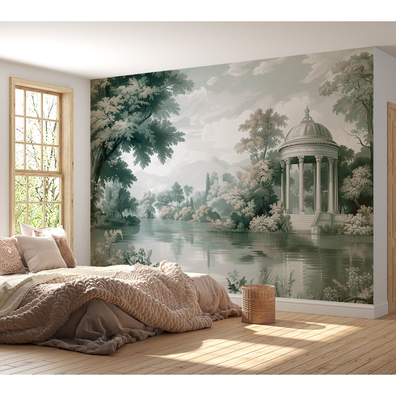 Papier peint paysage - Dreamscape At The Lake, L 82 po x l 118 po