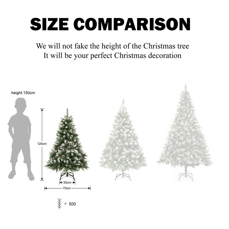 Lighted Artificial Christmas Tree, 6'