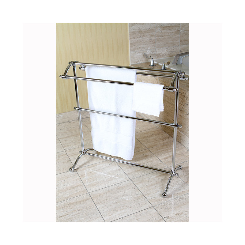 Porte-serviettes sur pied Kingston Brass Edenscape, Chrome poli