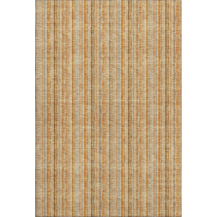 Premium Machine Washable Prisco Peach Rug