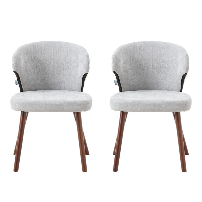 49cm H Upholstered Full Back Accent in Grey