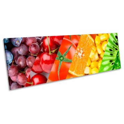 Fresh Kitchen Cooking Vegetables - Wrapped Canvas Panoramic Print