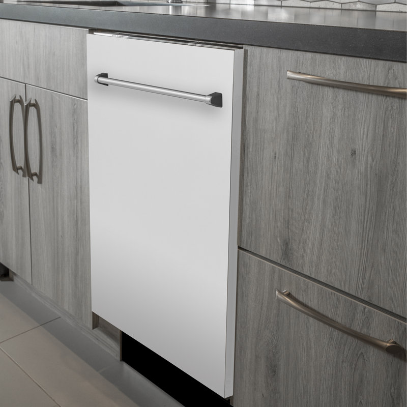ZLINE 24 in. Fingerprint Resistant Control Dishwasher with Stainless Steel Tub and Style Handle, 52dBa