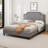 Button Tufted Velvet Upholstered Bed-5444237-5444272