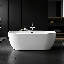 Baignoire de trempage autoportante en acrylique avec bords tranchants 67 "x 31,5"