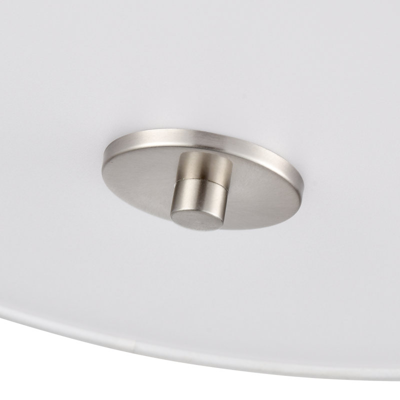 Plafonnier semi-encastré 2 lumières Halima , Nickel brossé