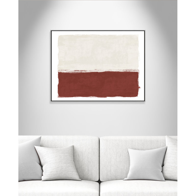 «Intense Rust II - Landscape Version Print» par Natalie Carpentieri, L 49,5 po x H 37,5 po, Toile avec cadre, Flottant argent