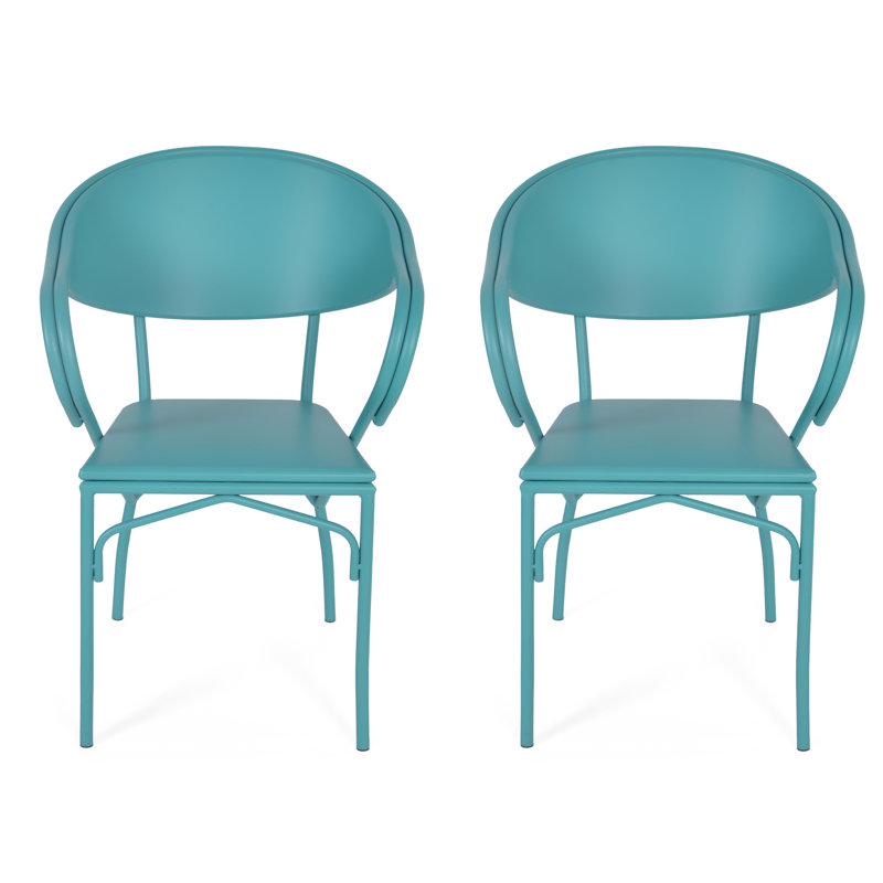 Fauteuil de patio Darcy, Bleu sarcelle mat