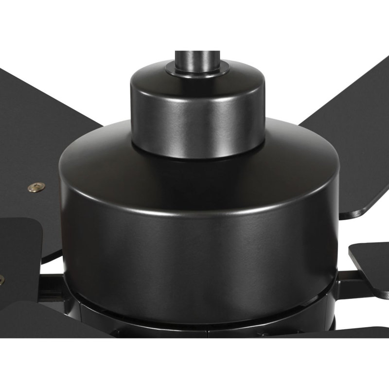 60" Matte Black and Charcoal LED Ceiling Fan with Remote