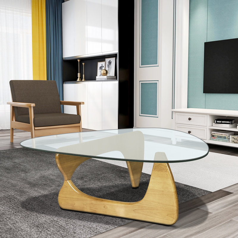 Bureau en bois massif Mkenzi, Naturel