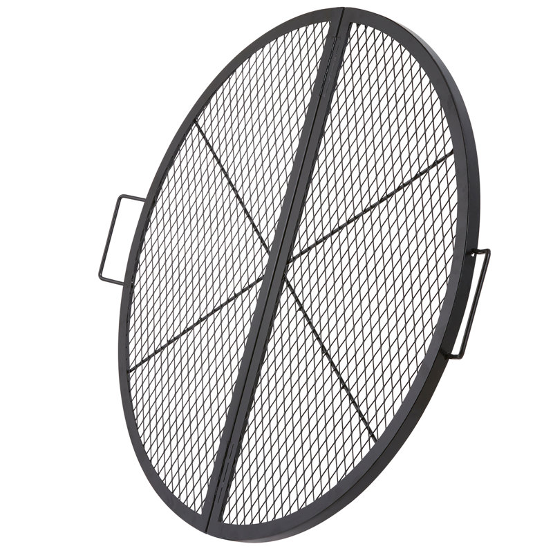 Barbecue rond en acier robuste de 36 pouces pliable pour barbecue extérieur et camping