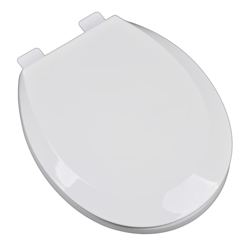 Siège de toilette rond en plastique contemporain de qualité supérieure, Blanc