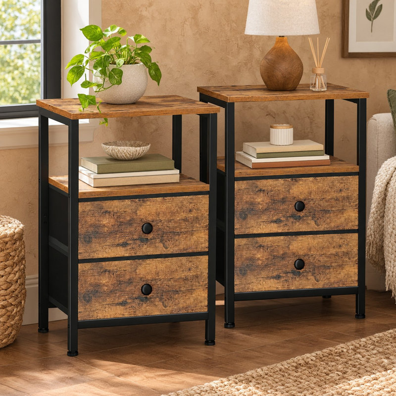 15.74 " W Standard Drawer Nightstand