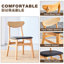 Table et chaise de salle à manger en bois massif de style ancien - Pieds, belle et simple pour le dîner, les réunions et la décoration de bureau à domicile créant un environnement confortable