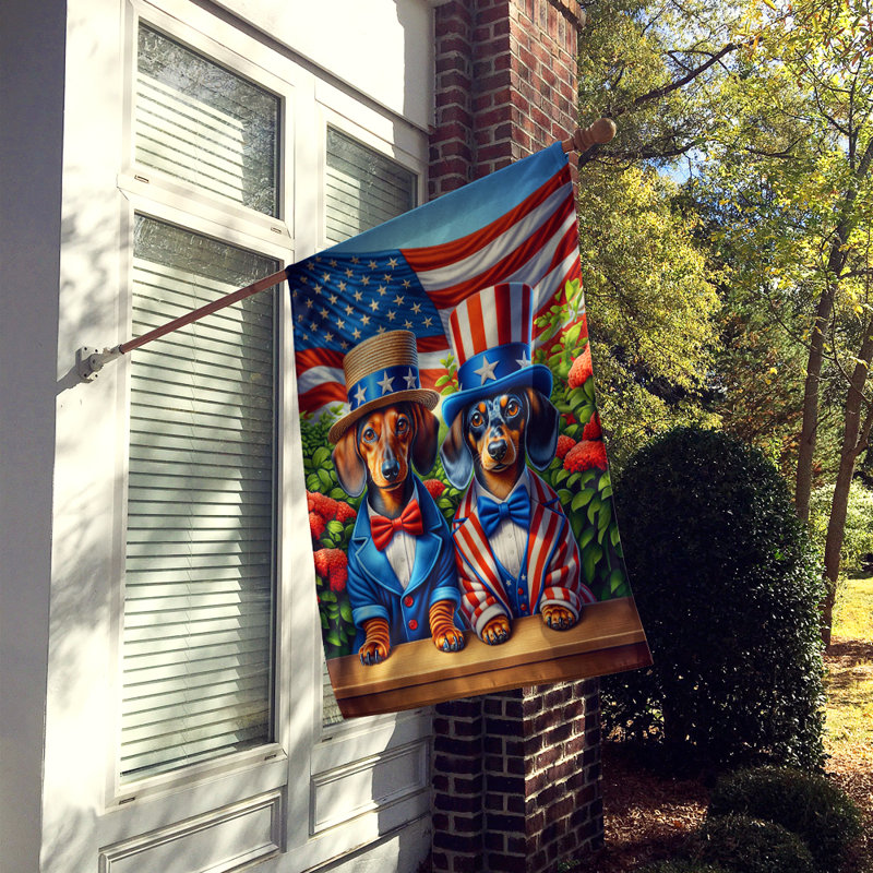 All American House Flag, Brown Dachshund
