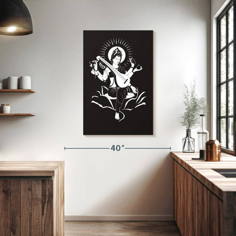 Adella Symbolic Saraswati, 39" H x 26" W