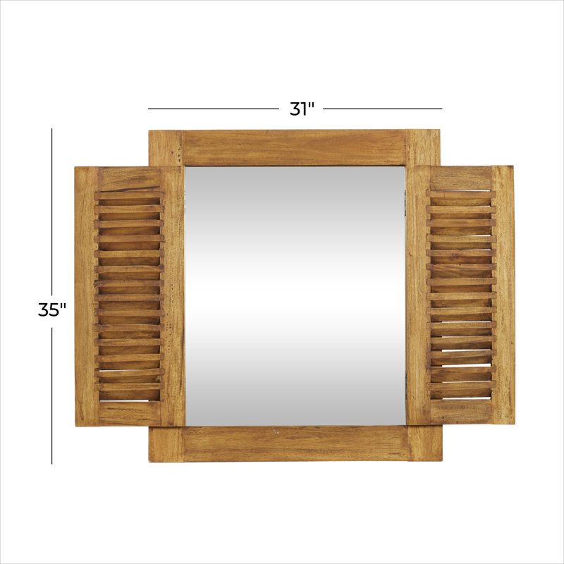 Ducote Solid Wood Rectangle Wall Mirror